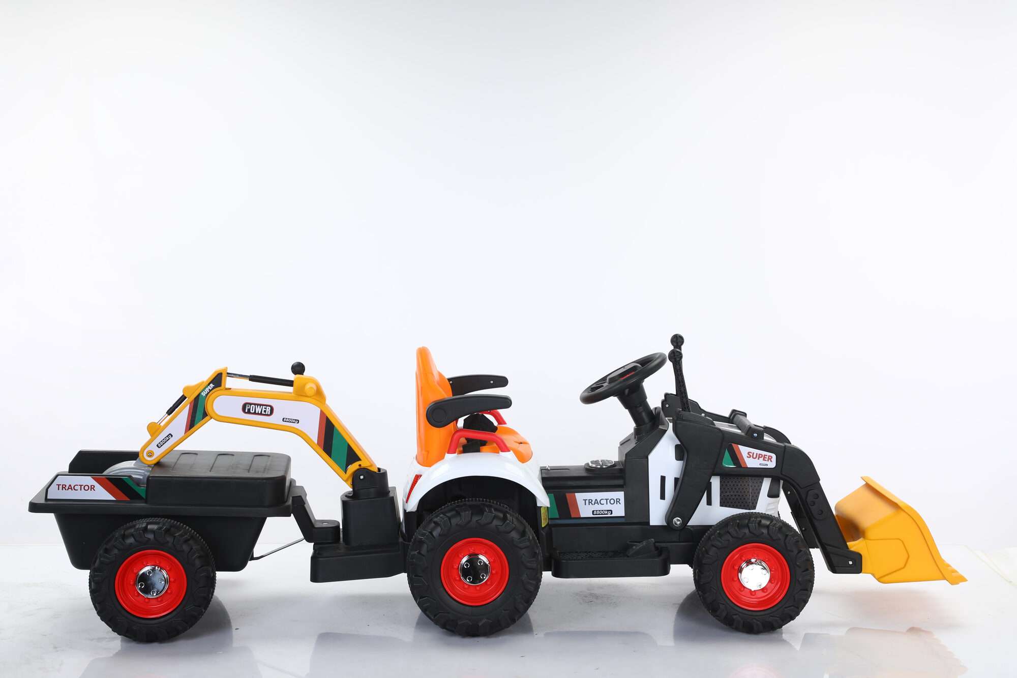 Image du produit :   Camión de construcción con empujador manual y contrapedal en color amarillo (3-8 años)