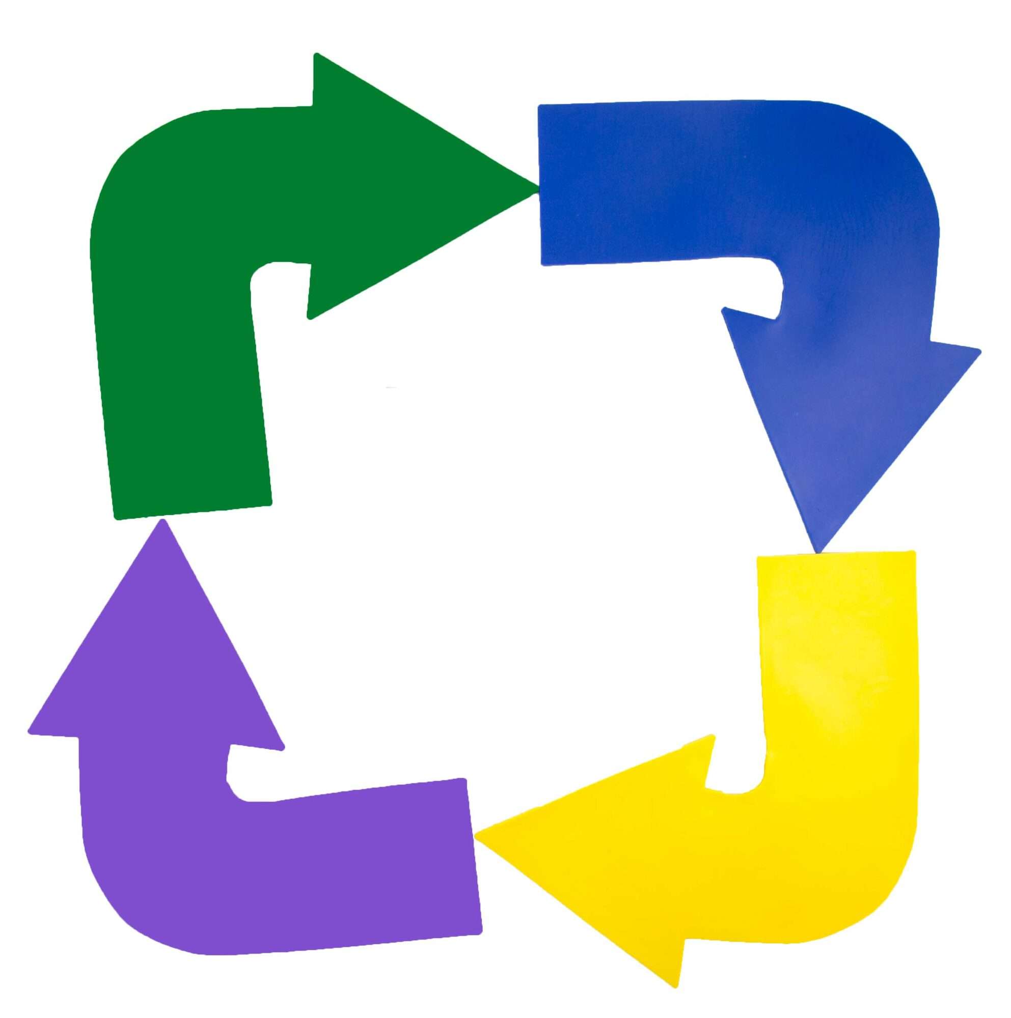 Image du produit : Lote de 4 marcadores flechas encorvadas - Perfecto para clases de primaria