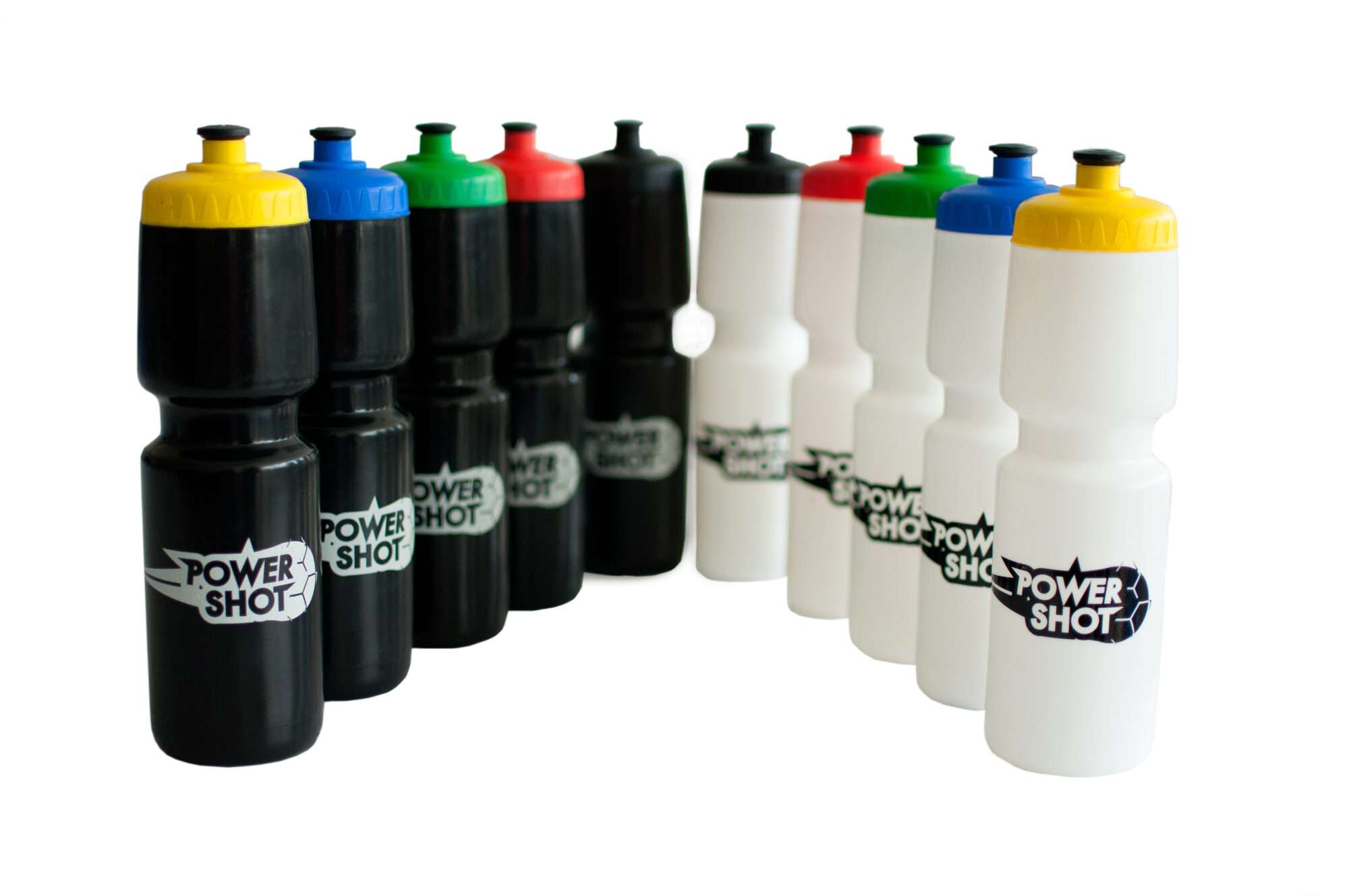 Image du produit : POWERSHOT® Botella blanca o negra con tapa elección