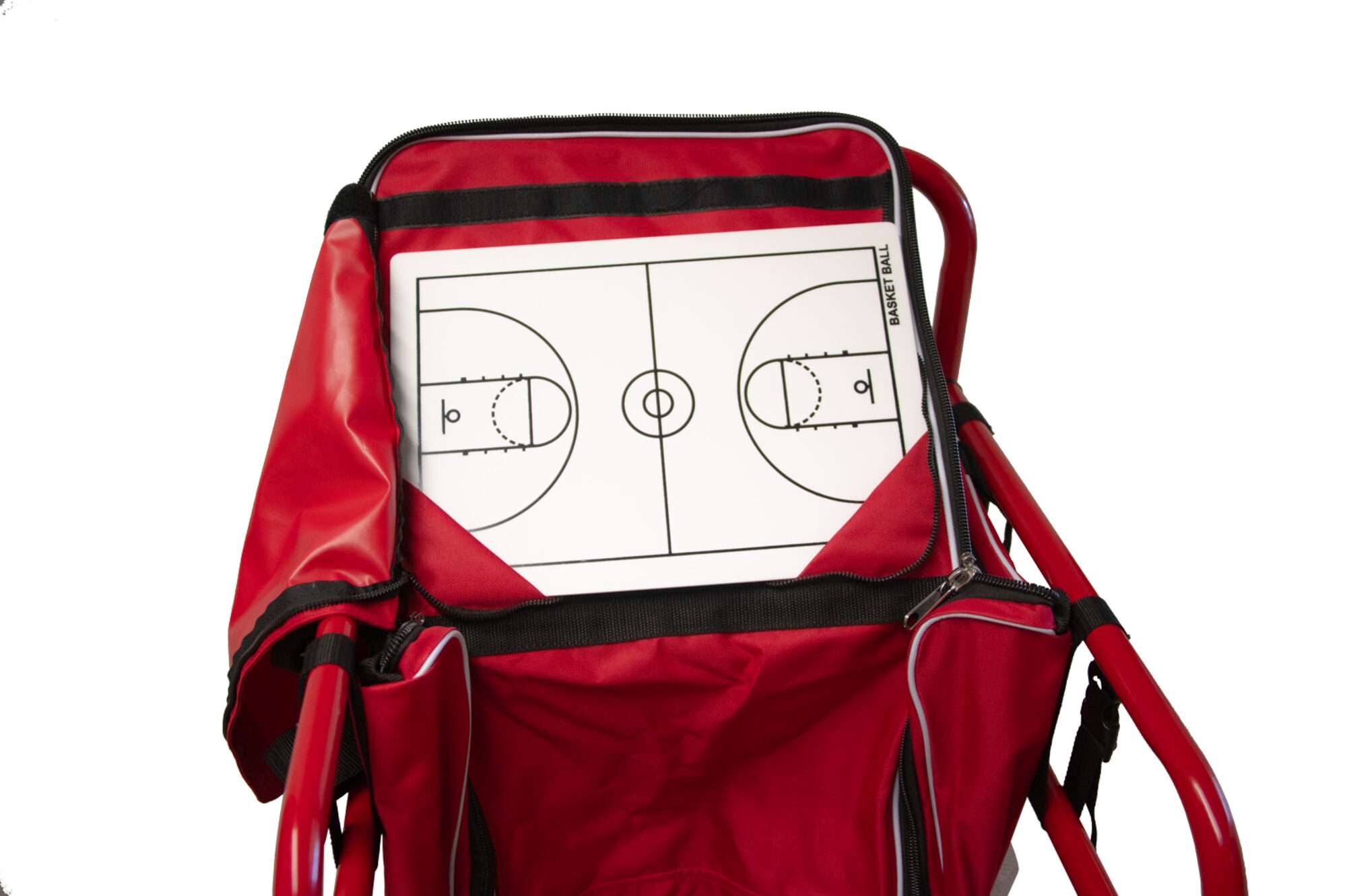 Image du produit : Powercart® - Carro para material de baloncesto (rojo)