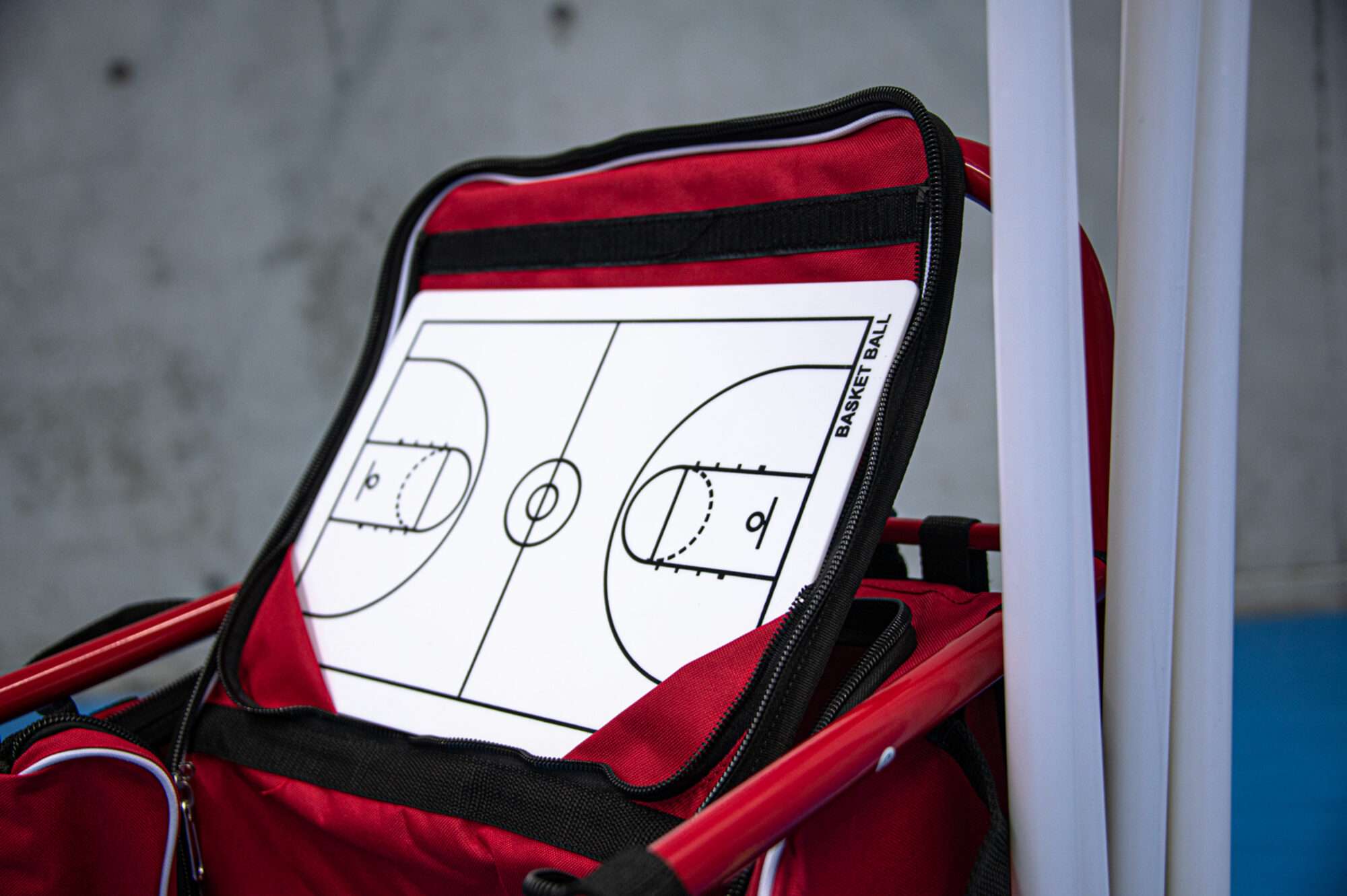 Image du produit : Powercart® - Carro para material de baloncesto (rojo)
