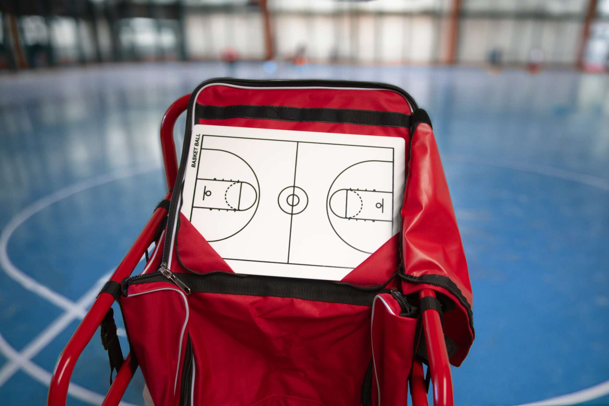 Image du produit : Powercart® - Carro para material de baloncesto (rojo)