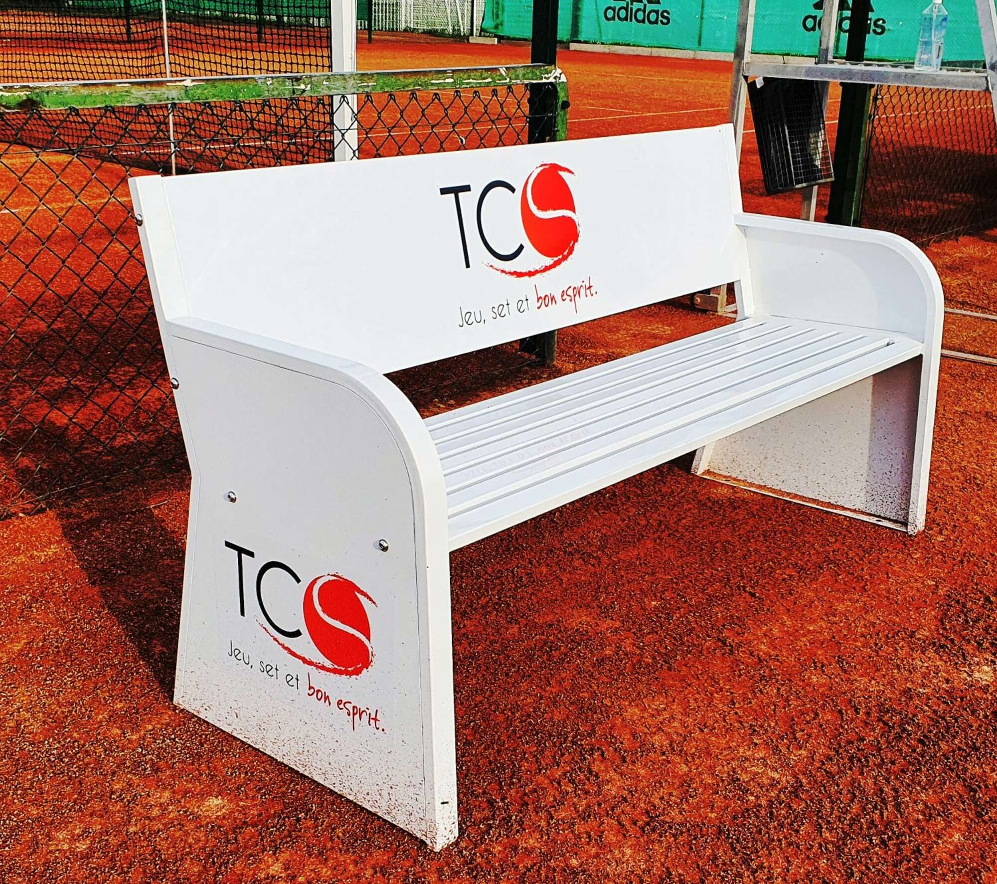 Image du produit : Banco de acero electrogalvanizado blanco