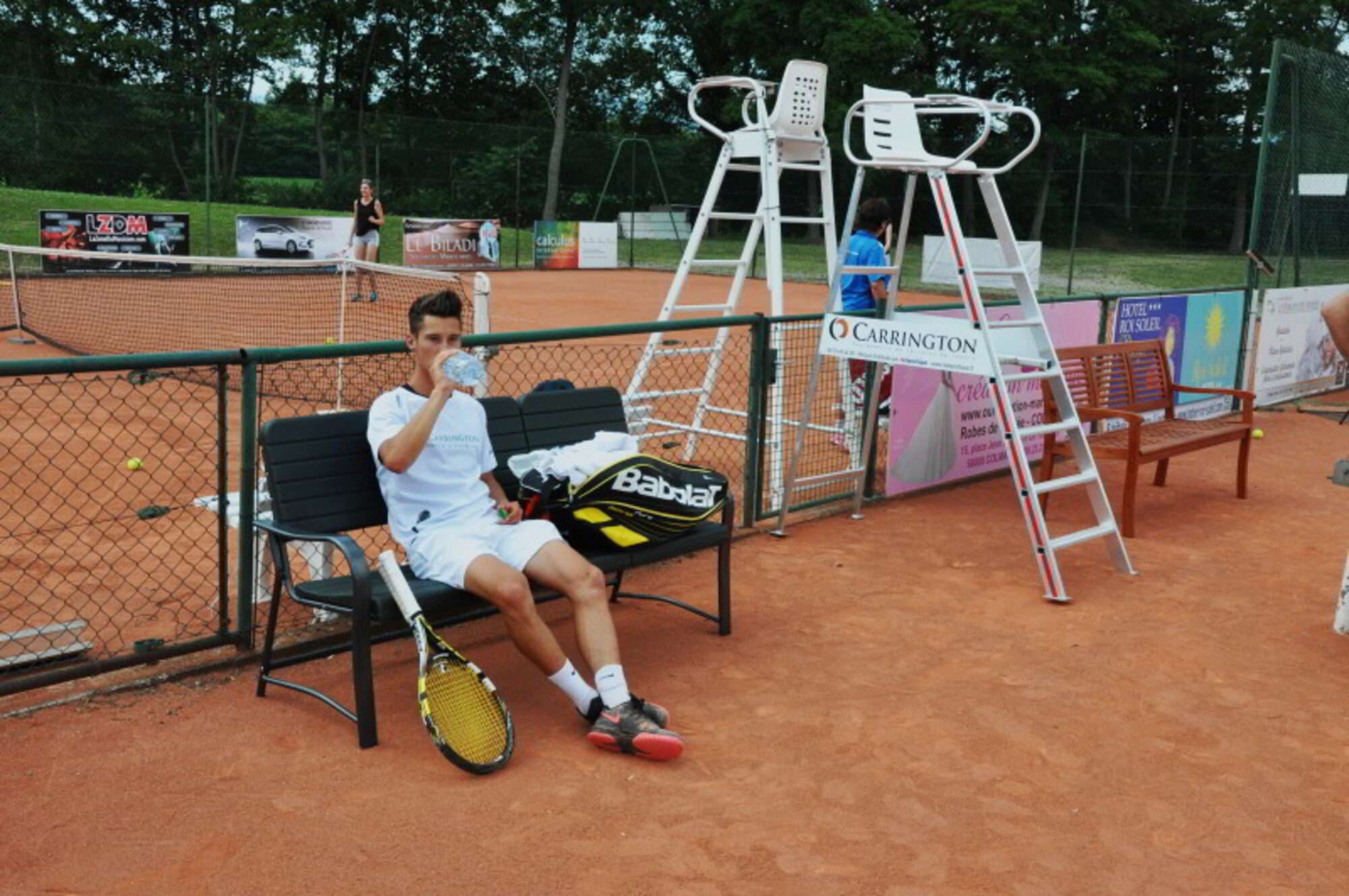Image du produit : Banco para canchas de tenis durable y resistente a la intemperie - 1,60 m