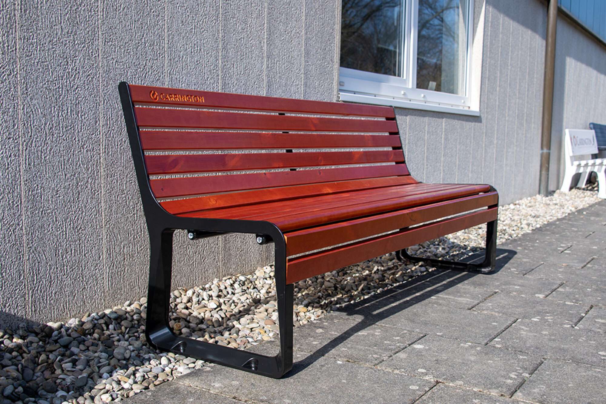 Image du produit : Banco de tenis de madera Premium con respaldo - 180 cm