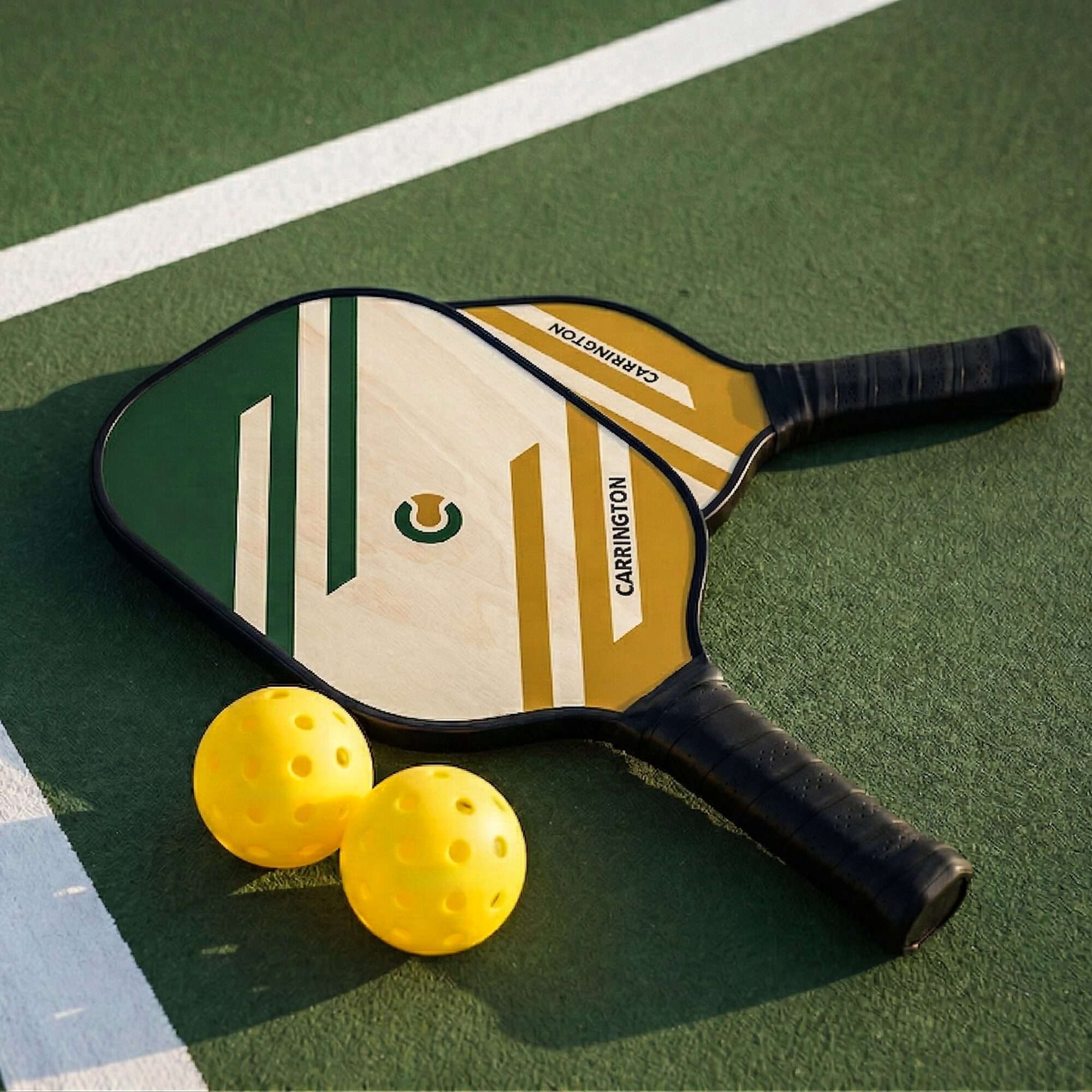 Image du produit : Pickleball - Raqueta y pelota de madera (juego de 2)