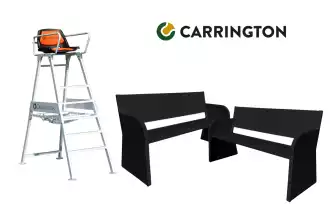Kit de banco y silla para pista de tenis - Carrington