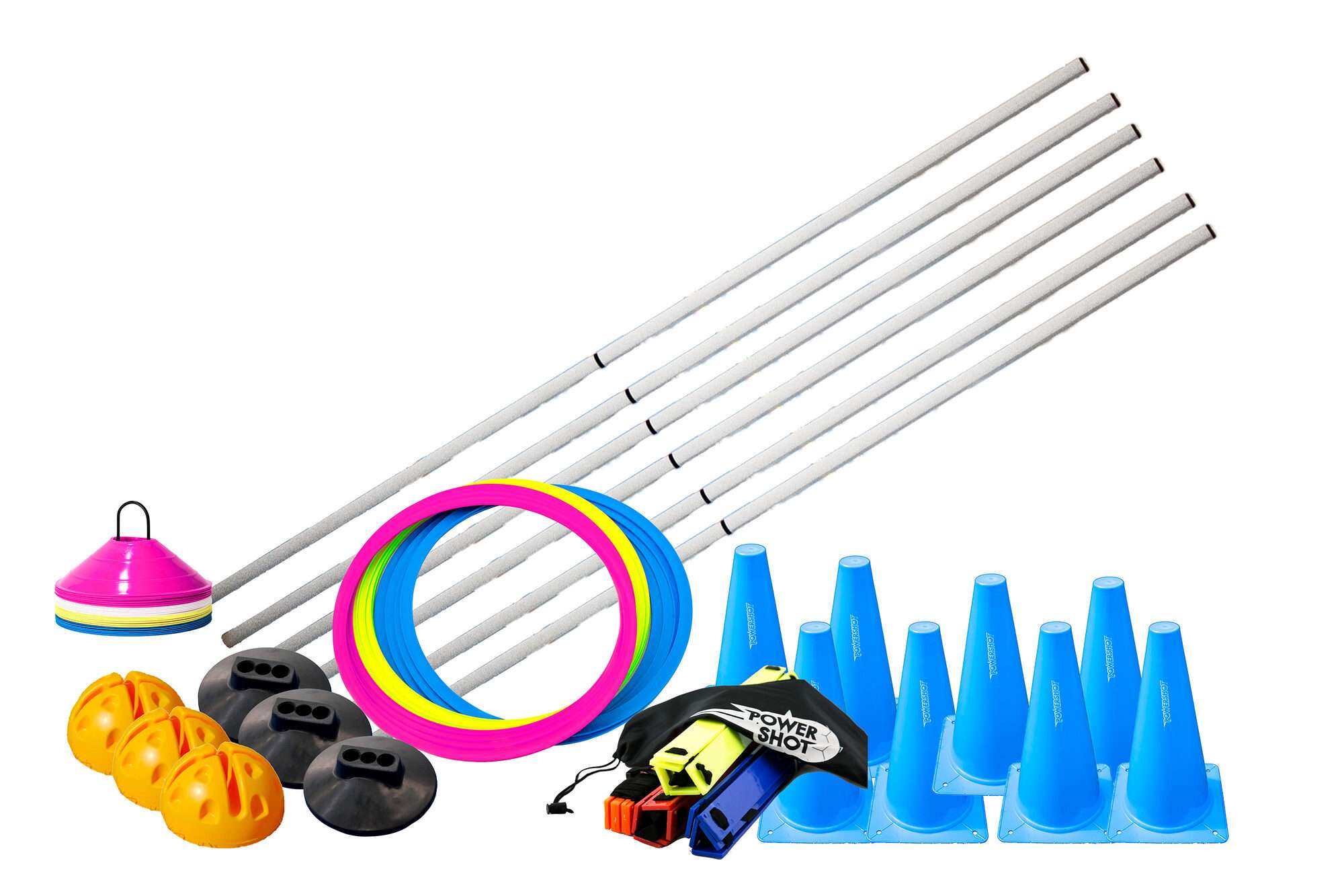 Image du produit : Kit de coordinación futbolística POWERSHOT®: ¡Lo esencial para mejorar!